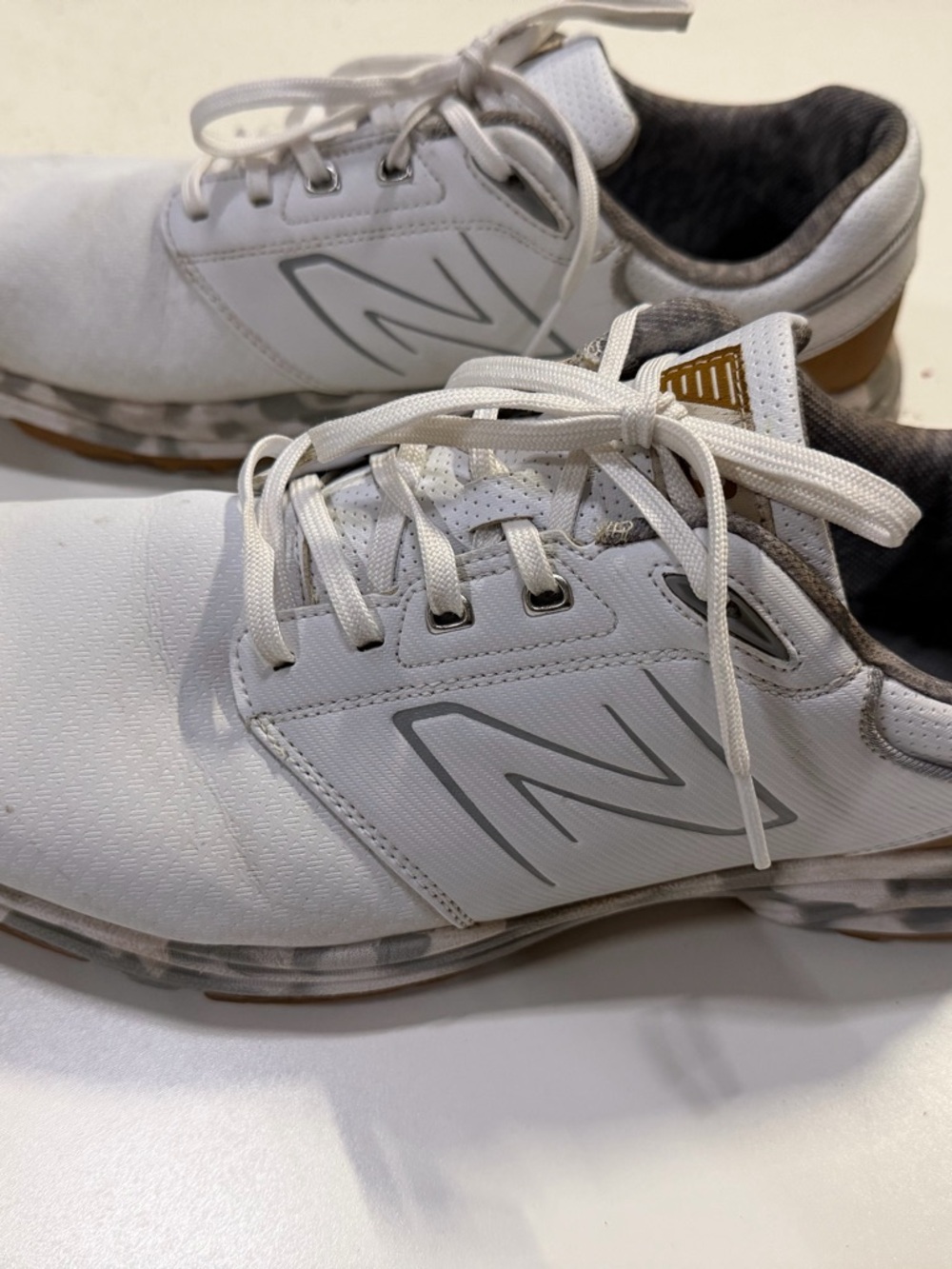 New Balance White and Gray Men’s Athletic Trainers